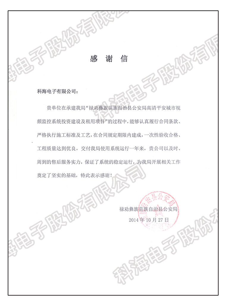 禄劝公安局平安城市视频监控系统建设项目